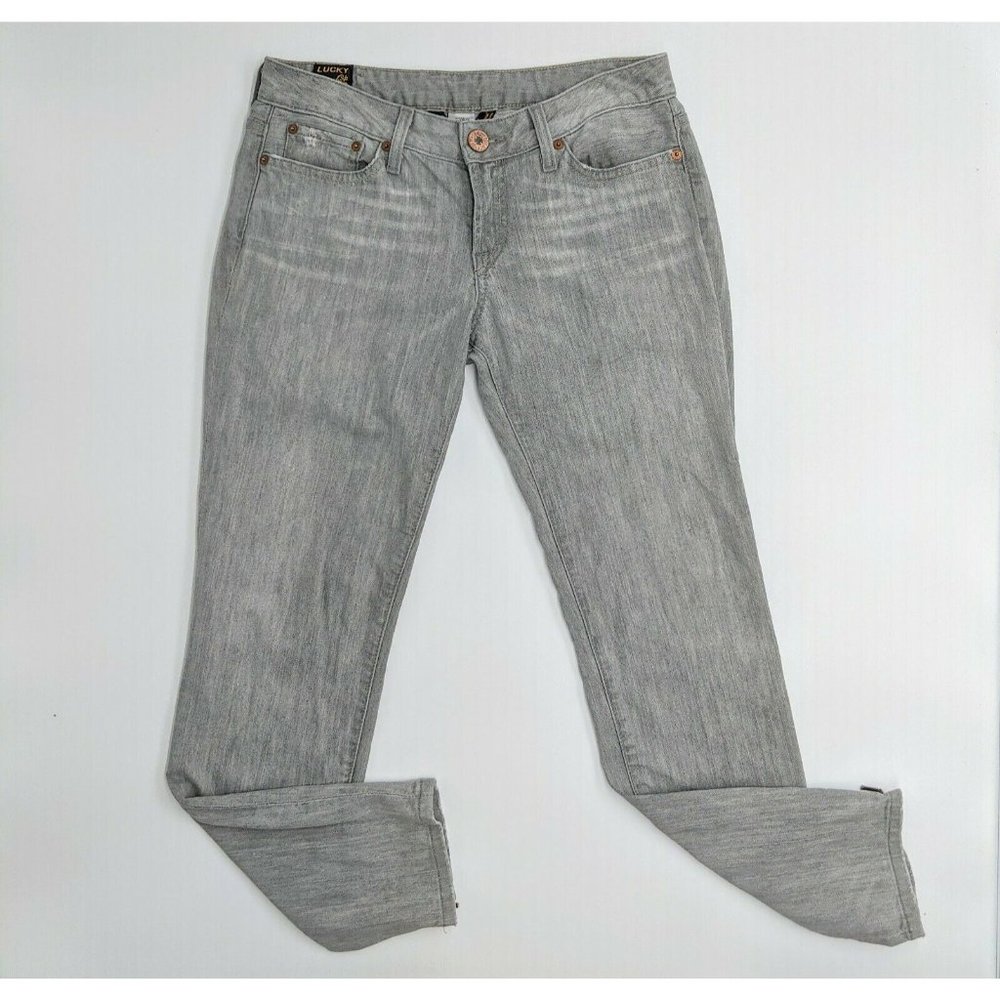 Lucky Brand Women's Jeans Lola Gray With Ankle Zipper 29/8  ALL MEASUREMENTS